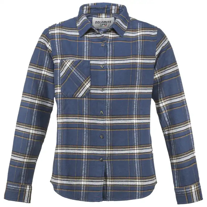 Autentický Dolomite Shirt Flanell Check (Modrá) - Dámská flanelová košile Endorphin Republic