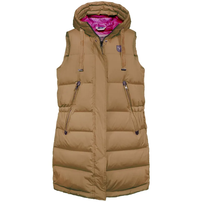 Dolomite Vest Long 76 Fitzroy (Tmavě červená) - Dámská péřová dlouhá vesta Endorphin Republic Horká Nabídka