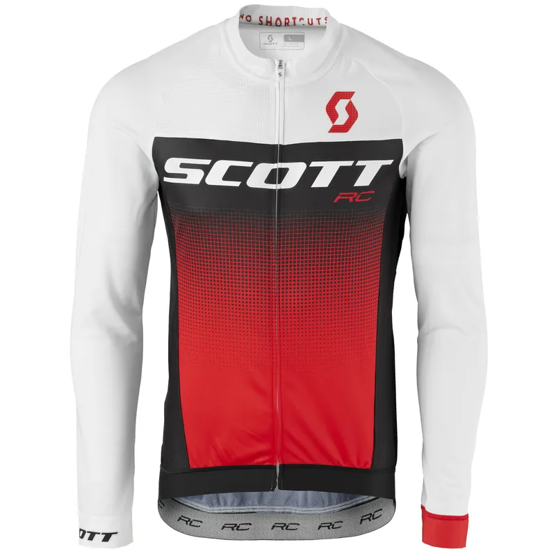 Super Cena SCOTT Shirt RC Pro l/sl (Bílá) - Pánský cyklistický dres dlouhým rukávem Endorphin Republic
