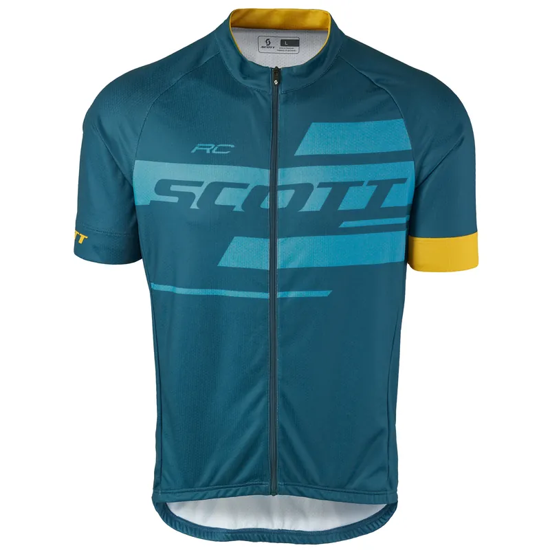 Scott Shirt RC Team 10 s/sl (Modrá) - Pánský cyklistický dres s krátkým rukávem Endorphin Republic Výhodná Nabídka