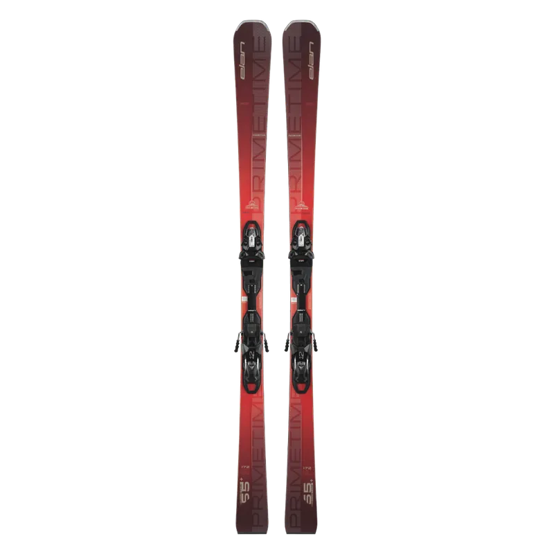 Elan PRIMETIME 55+ FUSION X + EMX 12 (Červená) - Sjezdové lyže s vázáním Endorphin Republic Vrácení Zdarma