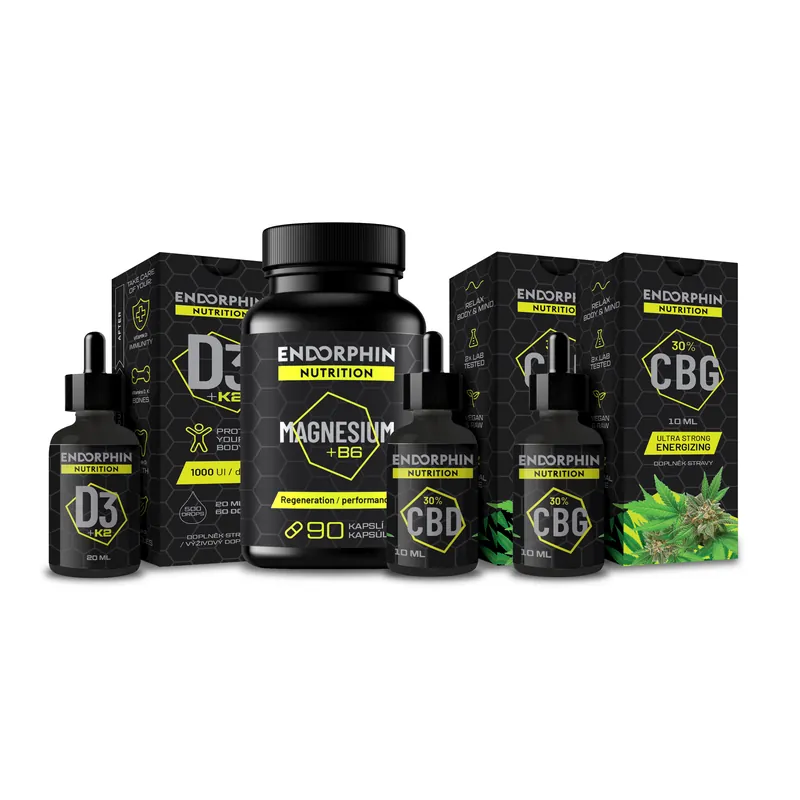 Endorphin Nutrition Magnesium+D3+K2N+CBD+CBG - Limitovaná sada Endorphin Republic Koupit Online