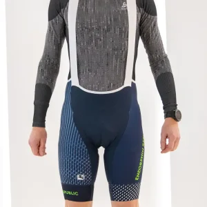 Endorphin Republic Giordana Bib short Scatto Pro (Modrá) - Pánské cyklistické šortky s kšandami Endorphin Republic Autentický