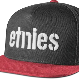 Oblíbený Etnies Icon Snapback (Černá) - Kšiltovka s rovným kšiltem Endorphin Republic