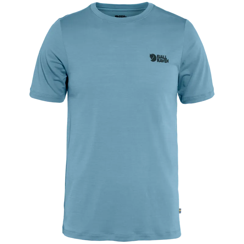 FjällRäven Abisko Wool Logo SS M (Modrá) - Pánské triko Endorphin Republic Cenově Výhodný