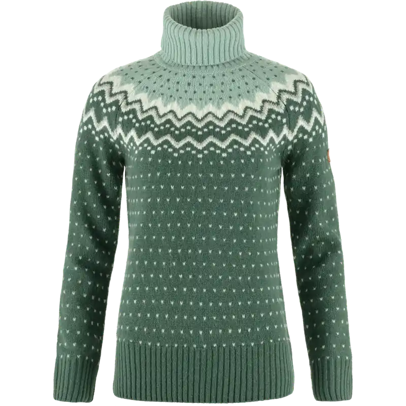 Fjällräven Övik Knit Roller Neck W (Zelená) - Dámský vlněný rolák Endorphin Republic Výhodná Nabídka