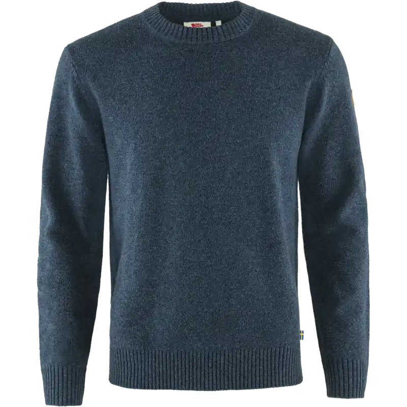 FjällRäven Övik Round-neck Sweater M (Tmavě modrá) - Pánský svetr Endorphin Republic Sezónní Sleva