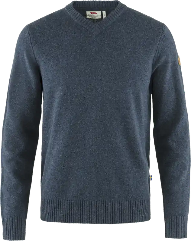 FjällRäven Övik V-neck Sweater M (Tmavě modrá) - Pánský svetr Endorphin Republic Novinka