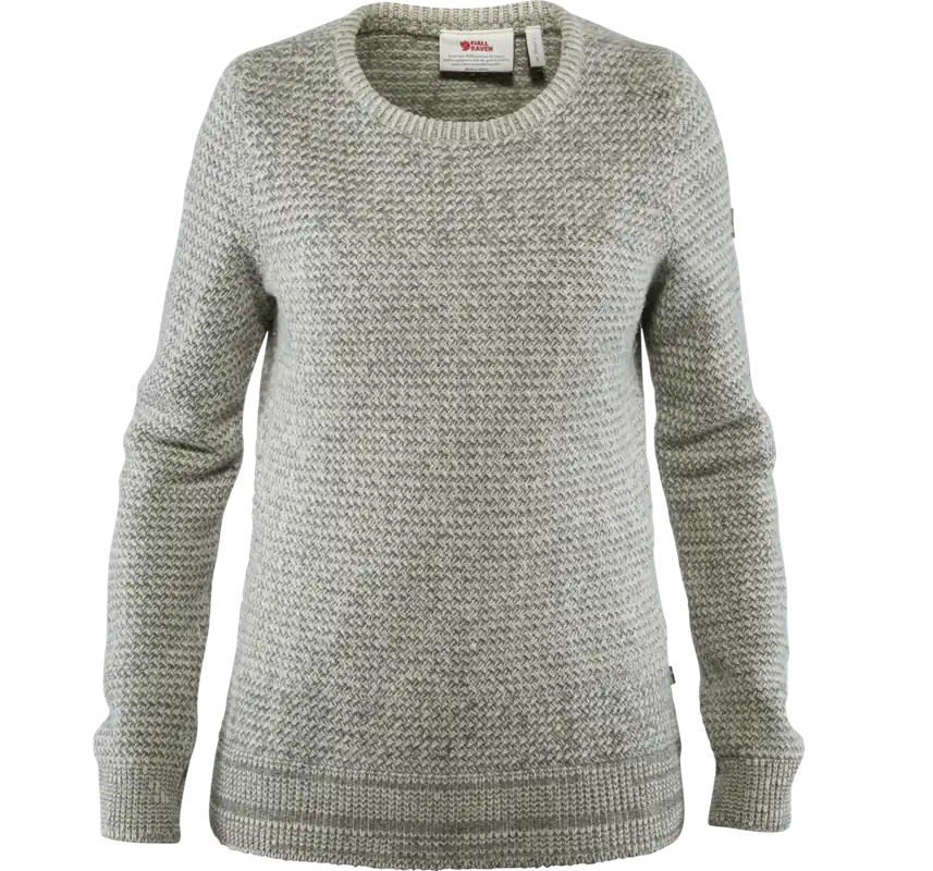 FjällRäven Övik Structure Sweater (Šedá) - Dámský svetr z jehněčí vlny Endorphin Republic Expresní Doručení