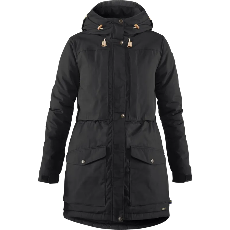 Časově Omezené FjällRäven Singi Wool Padded Parka (Černá) - Dámská zimní parka Endorphin Republic
