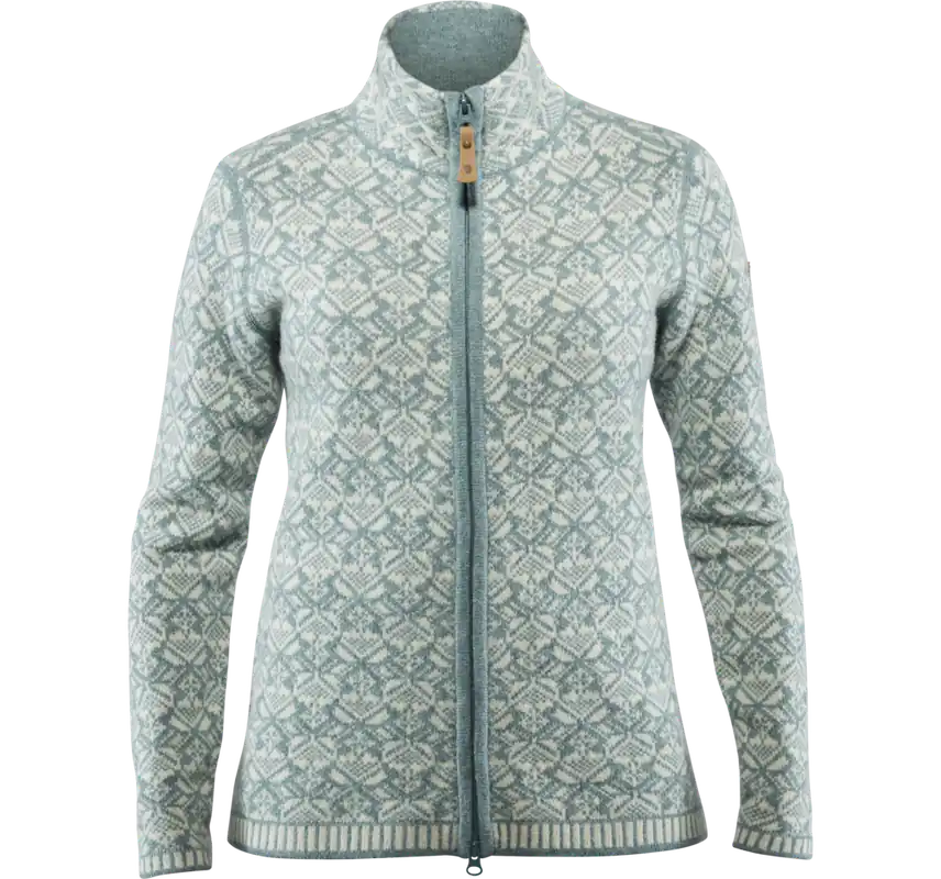 Oblíbený FjällRäven Snow Cardigan (Zelená) - Dámský kardigan z jehněčí vlny Endorphin Republic