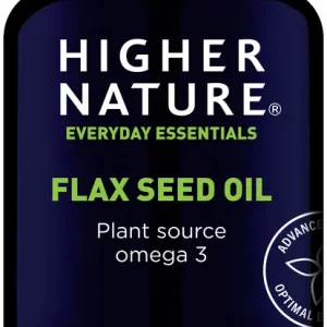 Rychlé Dodání HIGHER NATURE Flax Seed Oil Capsules 1000mg - Vitamínový doplněk Endorphin Republic