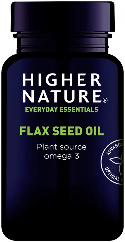 Rychlé Dodání HIGHER NATURE Flax Seed Oil Capsules 1000mg - Vitamínový doplněk Endorphin Republic