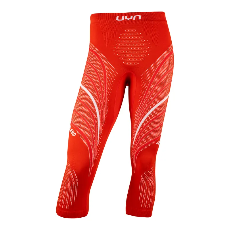Must-Have UYN NATYON 2.0 SWITZERLAND UNDERWEAR PANT LONG MEDIUM (Červená) - Funkční 3/4 kalhoty Endorphin Republic