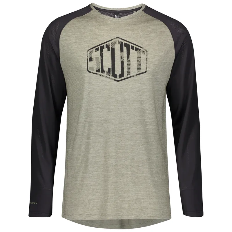 SCOTT Shirt M‘s Trail Flow Raglan l/sl (Zelená) - Funkční triko na kolo Endorphin Republic Ověřený