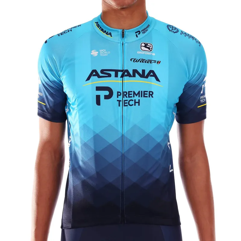 Nejlepší Volba Giordana Astana - Premier Tech Vero Pro (Modrá) - Pánský cyklistický dres kr. rukáv Endorphin Republic