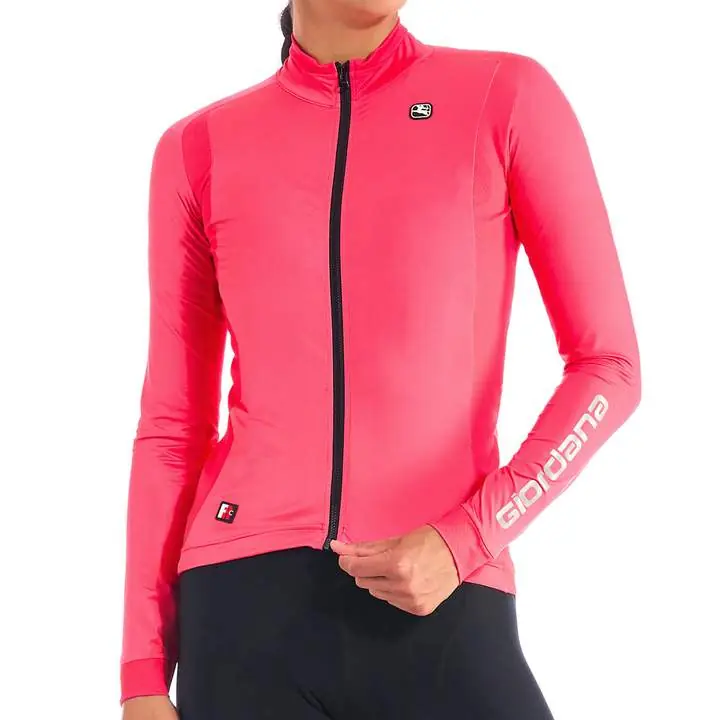 Giordana FR-C Pro Thermal Long Sleeve Jersey (Červená) - Dámský cyklistický dres Endorphin Republic Speciální Cena