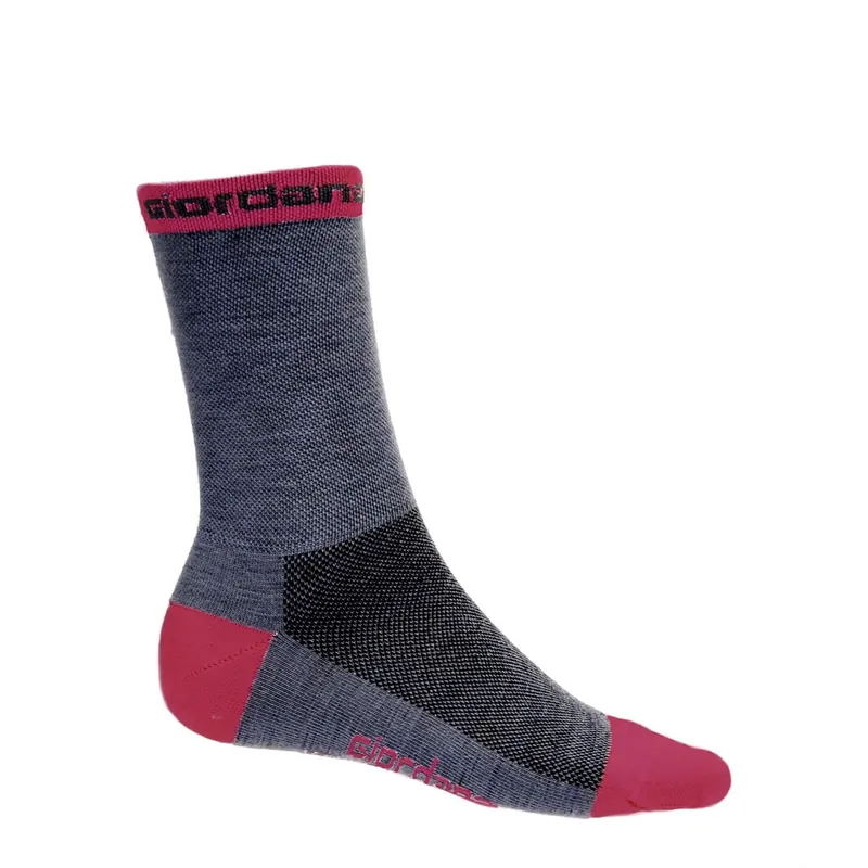 Giordana Merino Wool Tall Cuff (Šedá) - Celoroční cyklistické ponožky Endorphin Republic Ihned K Objednání