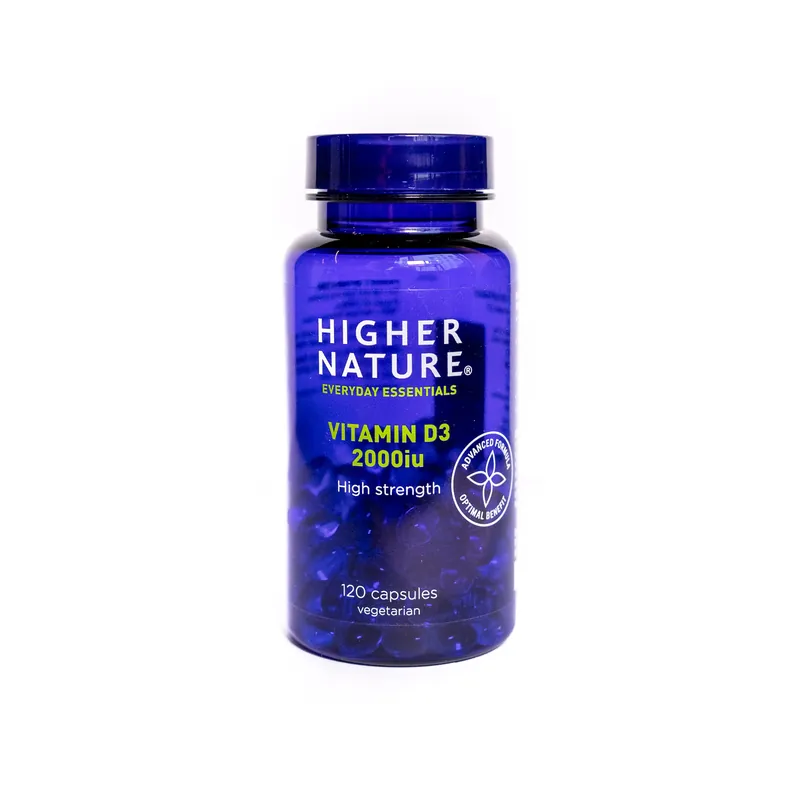 HIGHER NATURE High Strength Vitamin D3 2000iu - Vegetariánské kapsle s vysoce učínným vitamínem D3 Endorphin Republic Značkový