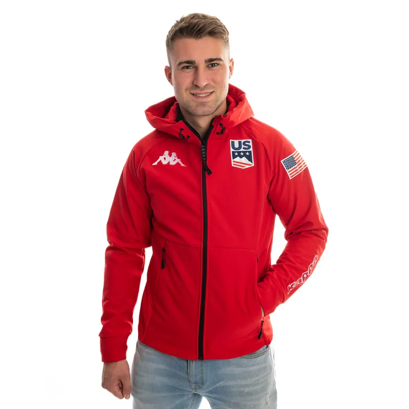 Značkový Kappa 6CENTO 687K (Červená) - Pánská softshelová bunda Endorphin Republic