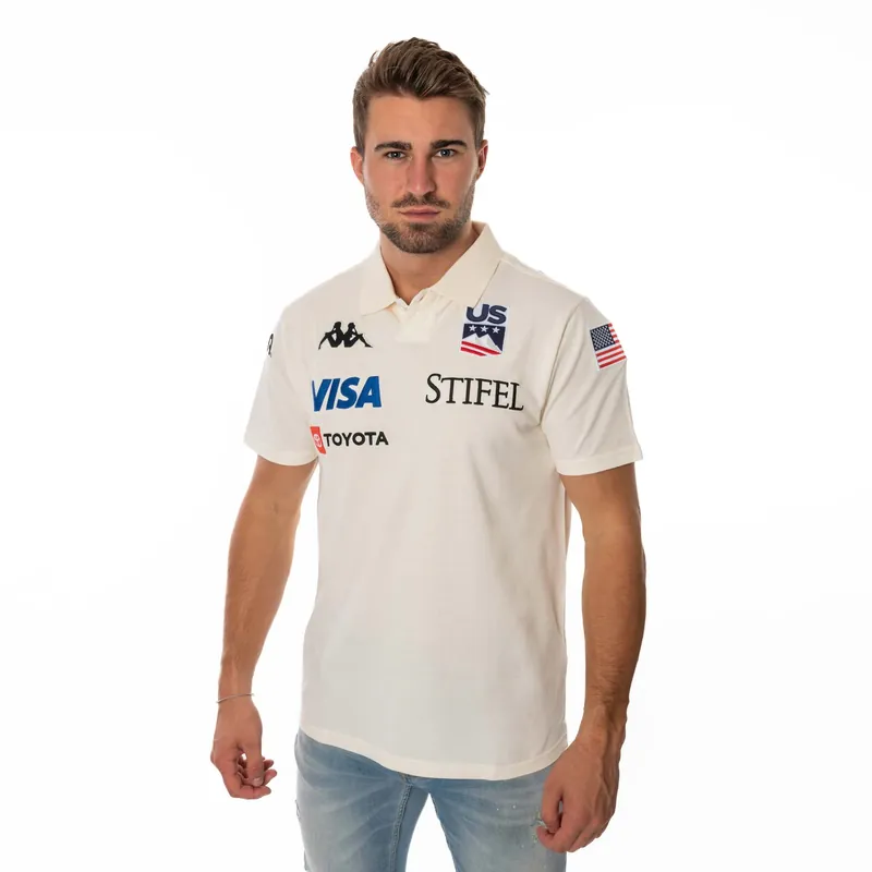 Cenový Hit Kappa 6CENTO ANGAT (Bílá) - Pánské polo triko Endorphin Republic