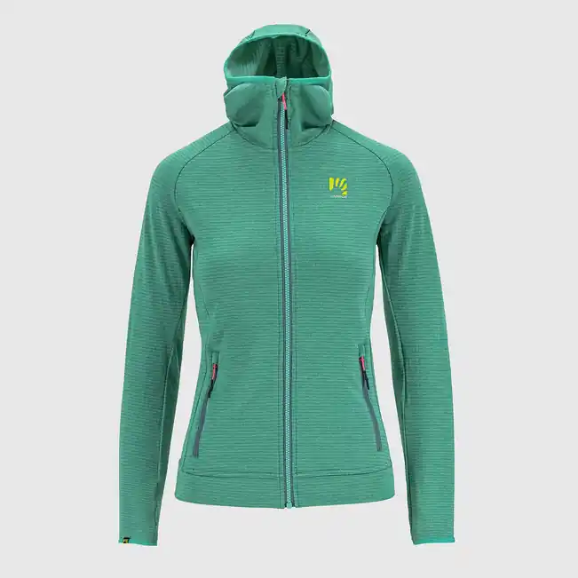 Akce Karpos AMBRIZZOLA W FULL-ZIP HOODIE (Tyrkysová) - Dámská mikina Endorphin Republic