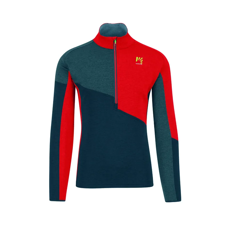 Nejlepší Cena Karpos FEDERA HALF-ZIP FLEECE (Modrá) - Pánská mikina Endorphin Republic