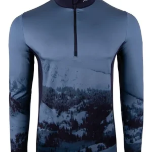 Kjus Revel Printed Midlayer HZ (Modrá) - Pánská funkční mikina Endorphin Republic Oblíbený