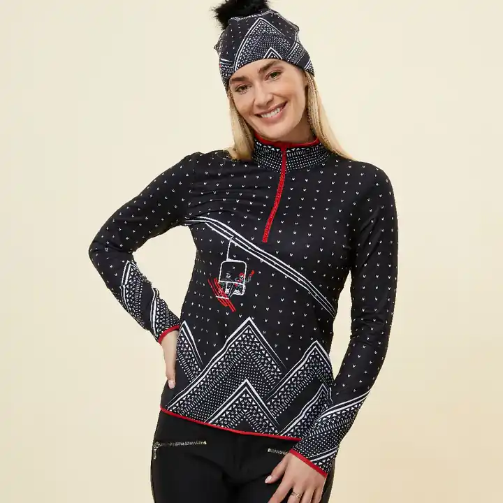 Horká Nabídka Krimson Klover Adrenaline (Černá) - Dámská základní vrstva s 1/4 zipem Endorphin Republic