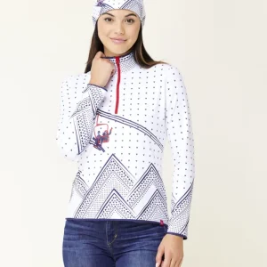 Tovární Cena Krimson Klover Adrenaline Top (Bílá) - Dámská základní vrstva s 1/4 zipem Endorphin Republic