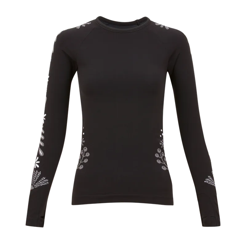 Horká Nabídka Krimson Klover Ava Seamless Top (Černá) - Dámská bezešvá základní vrstva Endorphin Republic