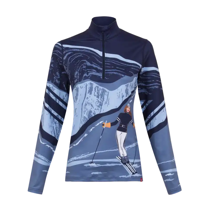 Koupit Online Krimson Klover Elevation 1/4 Zip (Modrá) - Dámská funkční mikina s límečkem Endorphin Republic