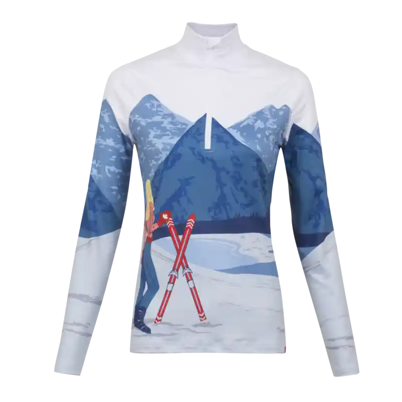 Expresní Doručení Krimson Klover Maple 1/4 Zip (Bílá) - Dámské funkční triko Endorphin Republic