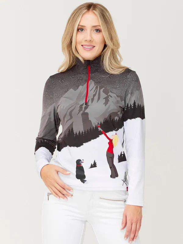 Krimson Klover Powder Hound Top - Dámská základní vrstva s 1/4 zipem Endorphin Republic Víkendová Akce