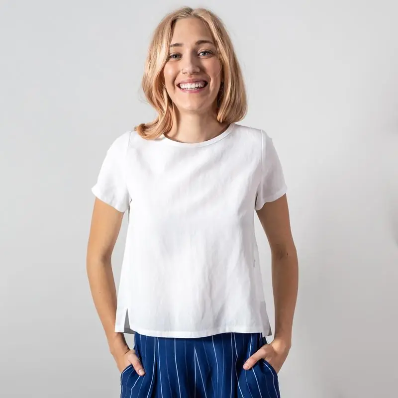 Speciální Cena Krimson Klover Ruby Shirt (Bílá) - dámský top s krátkým rukávem Endorphin Republic