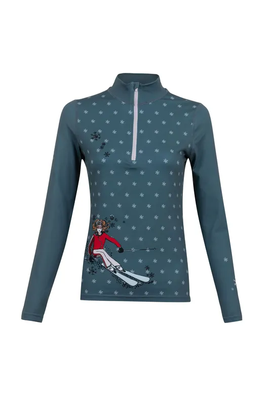 Časově Omezené Krimson Klover Ski Like A Girl (Šedá) - Dámské spodní triko Endorphin Republic