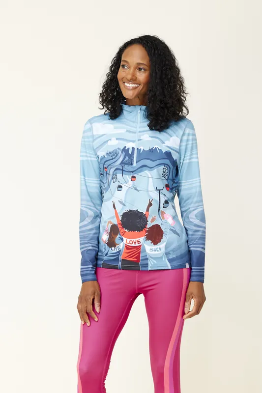 Krimson Klover St. Anton Top (Zelená) - Dámská základní vrstva s 1/4 zipem Endorphin Republic Cenová Bomba