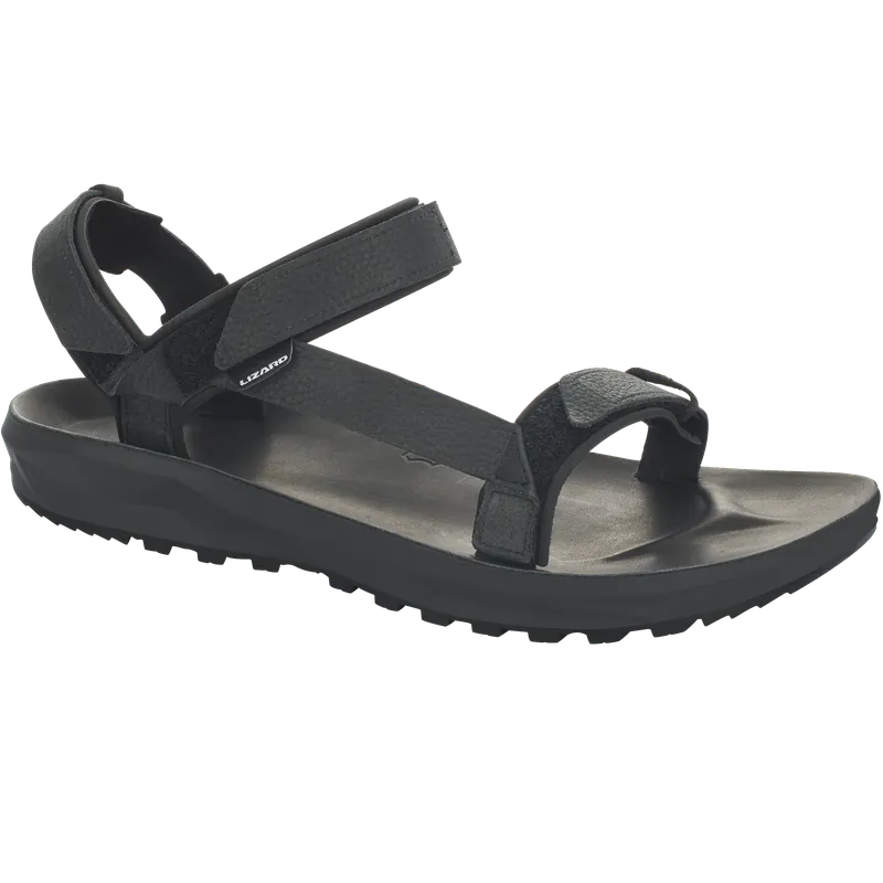 Omezená Nabídka Lizard Super Hike Leather (Černá) - Pánské sandály Endorphin Republic