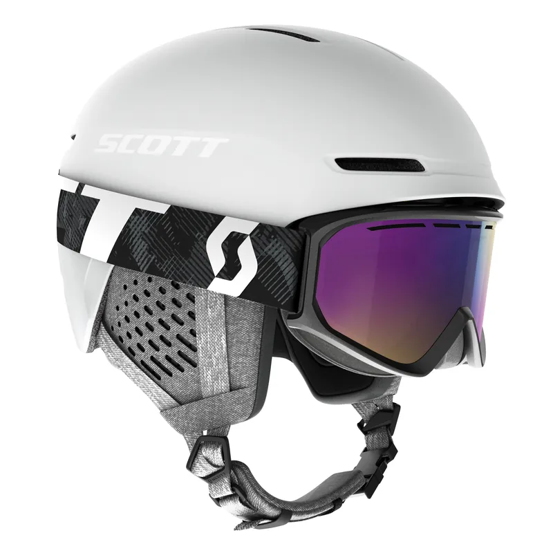 SCOTT Helmet Track + Goggle Fact (Bílá) - Lyžařská sada přilba + brýle Endorphin Republic Koupit Online