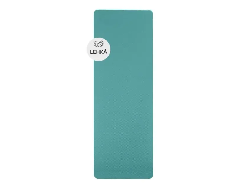 YATE Yoga Mat dvouvrstvá TPE tyrkys/šedá Vysoce Kvalitní