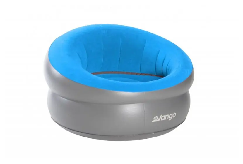 Poslední Šance Vango INFLATABLE DONUT FLOCKED CHAIR mykonos blue