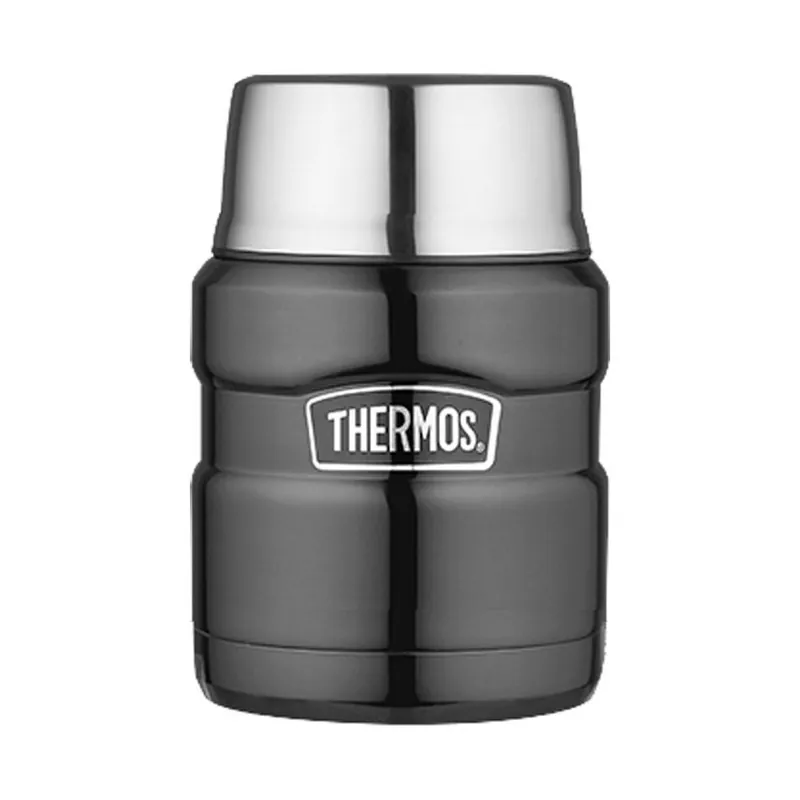 Sezónní Sleva Thermos Style 470 ml se skládací lžící a šálkem metalicky šedá