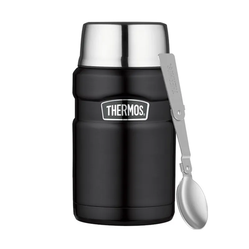 Thermos Style 710 ml se skládací lžící a šálkem matně černá Časově Omezené