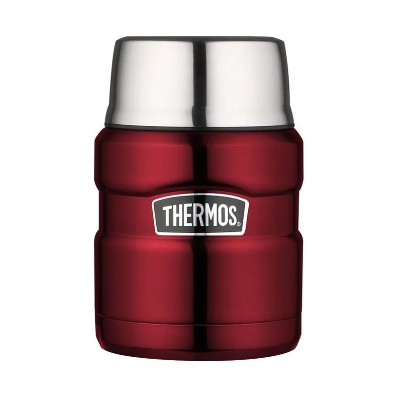 Thermos Style 470 ml se skládací lžící a šálkem červená Akční Nabídka