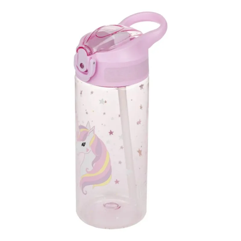 Baagl Tritanová láhev na pití s brčkem Rainbow Unicorn 500 ml Nejlepší Cena