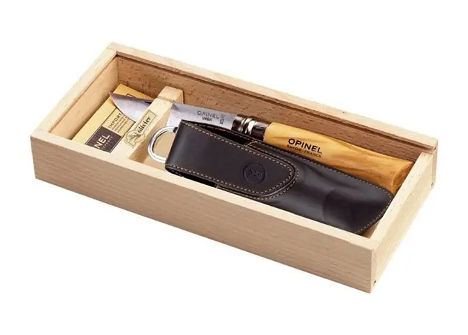 OPINEL VR N°08 Inox Olive, dárkové balení s pouzdrem Přímo Od Výrobce