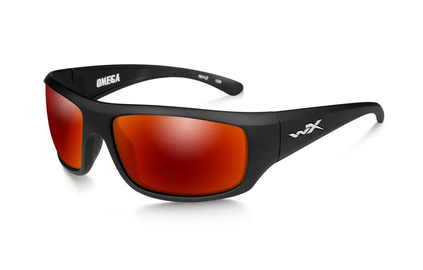 Wiley X Omega polarized crimson mirror smoke grey lens/matte black frame Finální Výprodej