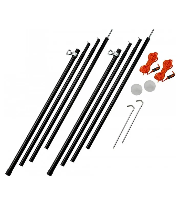 Vango ADJUSTABLE STEEL KING POLES 180-220CM smoke Jen Po Omezenou Doba