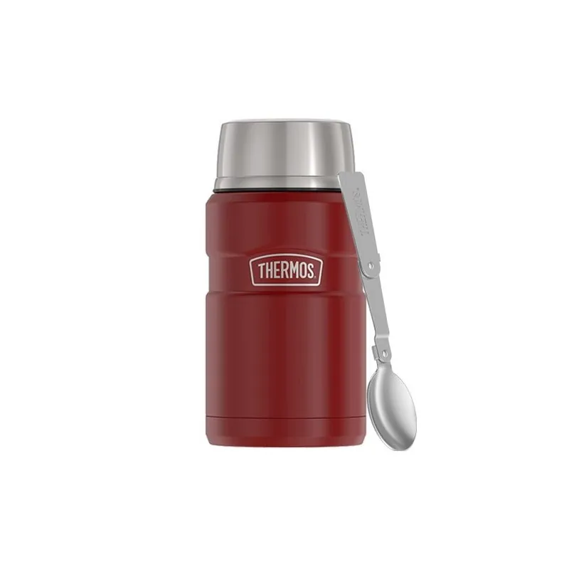 Must-Have Thermos Style 710 ml se skládací lžící a šálkem rustic red