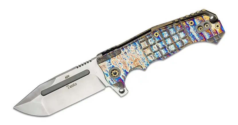 Andre de Villiers Tanto S35VN satin tanto blade acid rain frag milled titanium Přímo Od Výrobce